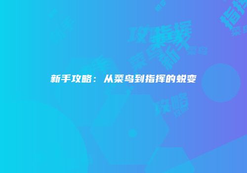 新手攻略：从菜鸟到指挥的蜕变