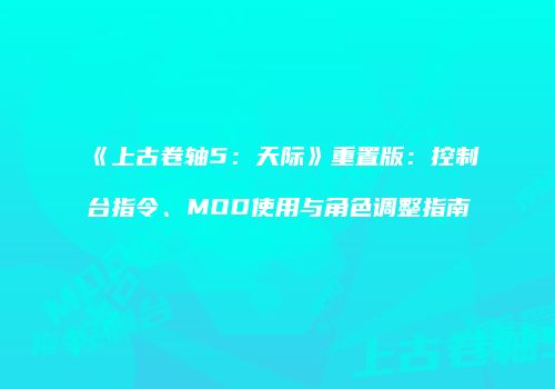 《上古卷轴5：天际》重置版：控制台指令、MOD使用与角色调整指南
