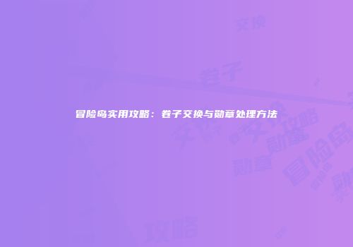 冒险岛实用攻略：卷子交换与勋章处理方法
