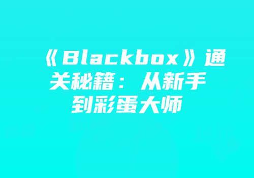 《Blackbox》通关秘籍：从新手到彩蛋大师