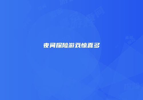 夜间探险游戏惊喜多