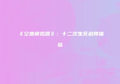 《空难模拟器》：十二次生死迫降体验
