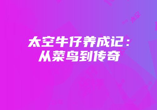 太空牛仔养成记：从菜鸟到传奇