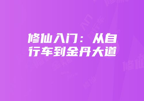 修仙入门：从自行车到金丹大道