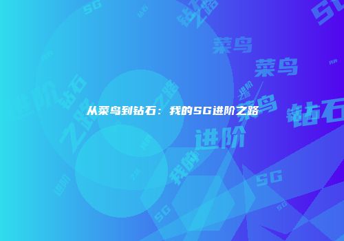 从菜鸟到钻石：我的SG进阶之路