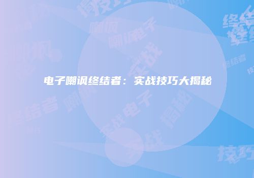 电子嘲讽终结者：实战技巧大揭秘