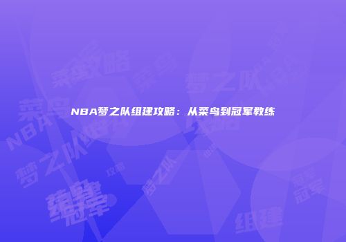 NBA梦之队组建攻略：从菜鸟到冠军教练