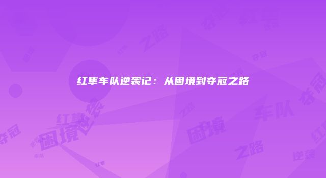 红隼车队逆袭记：从困境到夺冠之路