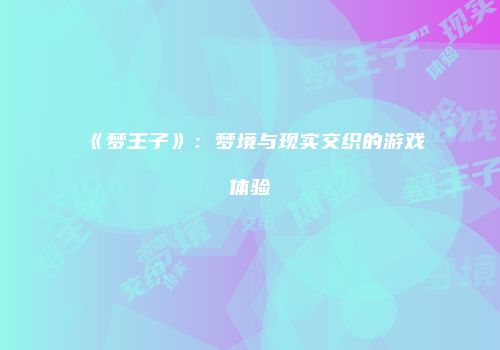 《梦王子》：梦境与现实交织的游戏体验