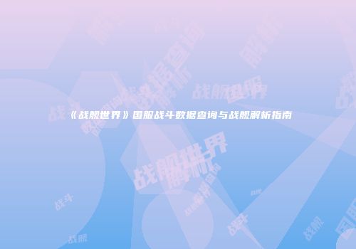 《战舰世界》国服战斗数据查询与战舰解析指南