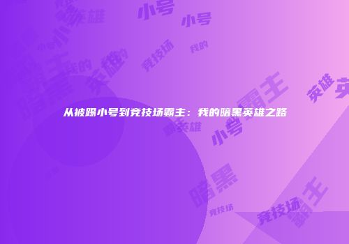 从被踢小号到竞技场霸主：我的暗黑英雄之路