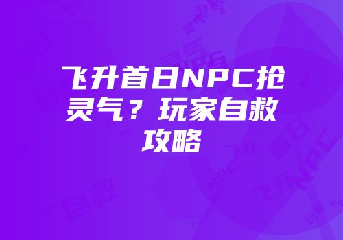 飞升首日NPC抢灵气？玩家自救攻略