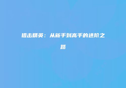 狙击精英：从新手到高手的进阶之路