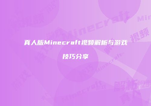 真人版Minecraft视频解析与游戏技巧分享