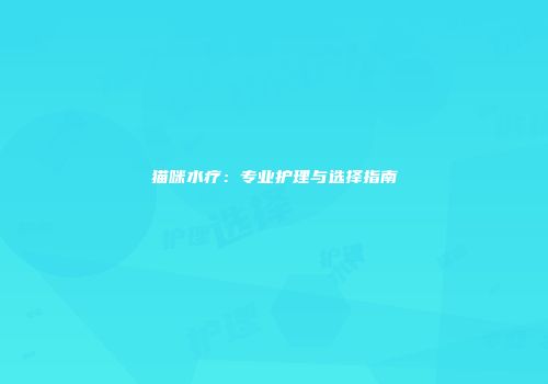 猫咪水疗：专业护理与选择指南