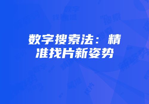 数字搜索法：精准找片新姿势