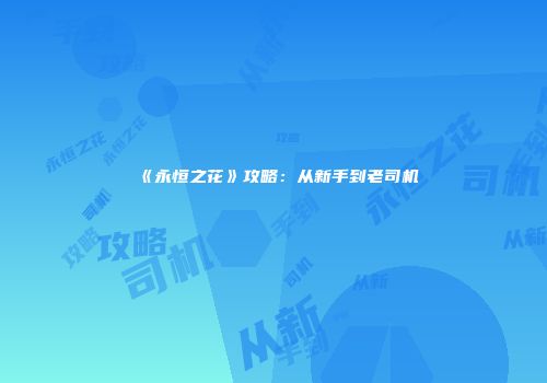 《永恒之花》攻略：从新手到老司机
