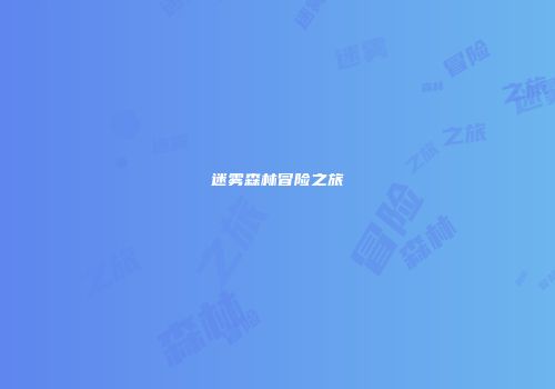 迷雾森林冒险之旅
