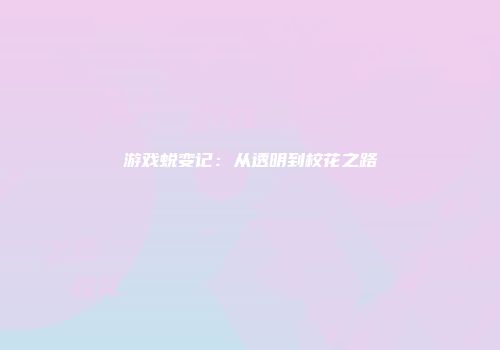 游戏蜕变记：从透明到校花之路