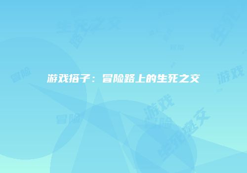 游戏搭子：冒险路上的生死之交