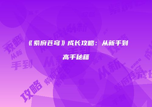 《紫府苍穹》成长攻略：从新手到高手秘籍