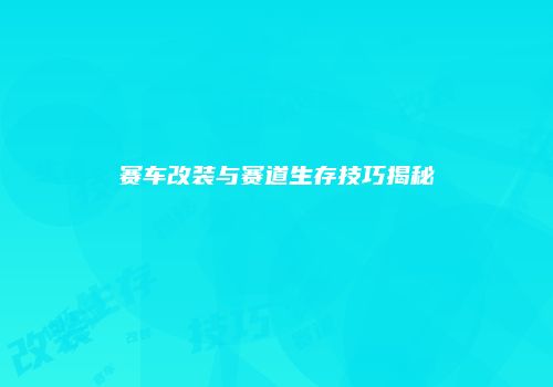 赛车改装与赛道生存技巧揭秘