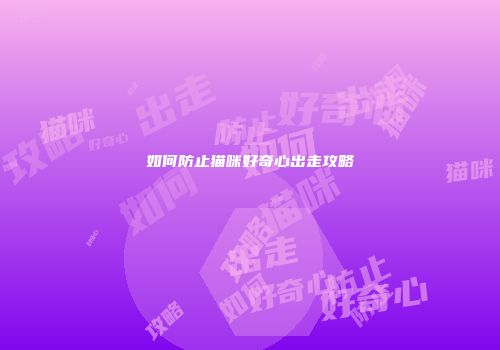 如何防止猫咪好奇心出走攻略
