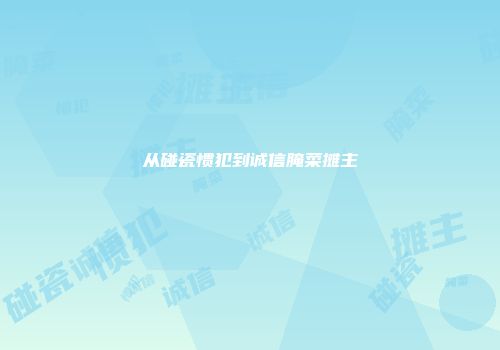 从碰瓷惯犯到诚信腌菜摊主