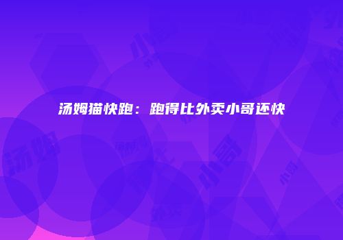 汤姆猫快跑：跑得比外卖小哥还快