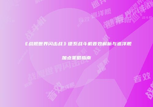 《战舰世界闪击战》德系战斗机音效解析与巡洋舰加点策略指南