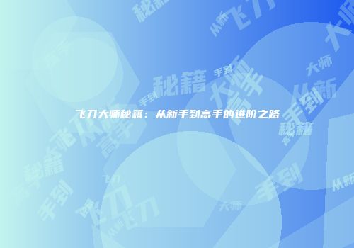 飞刀大师秘籍：从新手到高手的进阶之路
