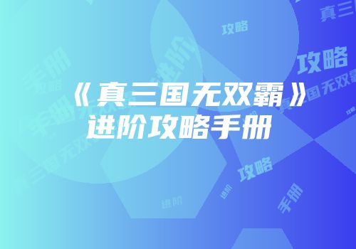 《真三国无双霸》进阶攻略手册