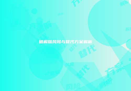 破解版风险与替代方案解析