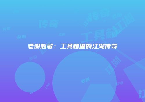 老谢赵敏：工具箱里的江湖传奇