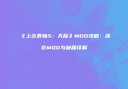 《上古卷轴5：天际》MOD攻略：泳衣MOD与秘籍详解