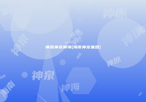 神原神泉神海(海南神泉集团)