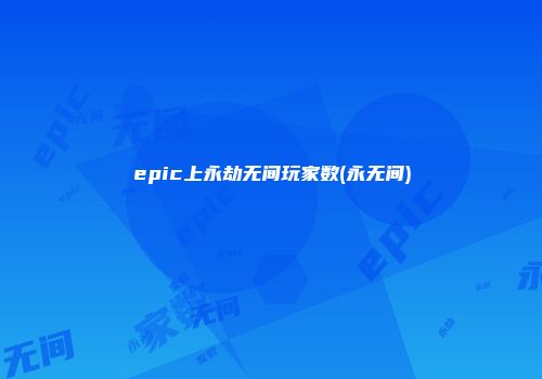 epic上永劫无间玩家数(永无间)