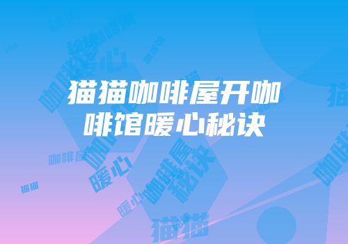 猫猫咖啡屋开咖啡馆暖心秘诀