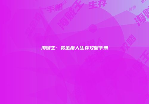 海贼王：赏金猎人生存攻略手册