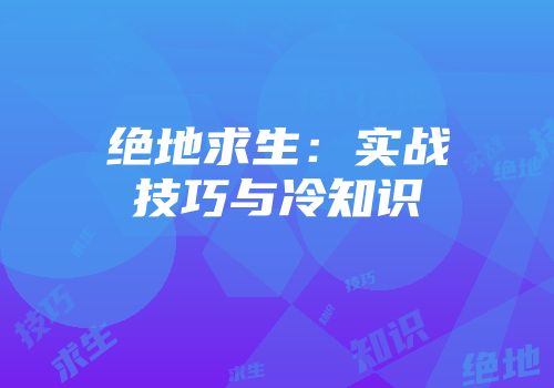绝地求生：实战技巧与冷知识