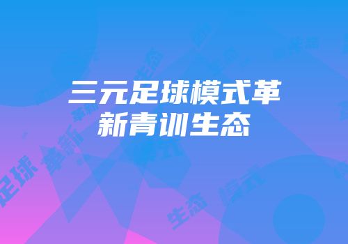 三元足球模式革新青训生态
