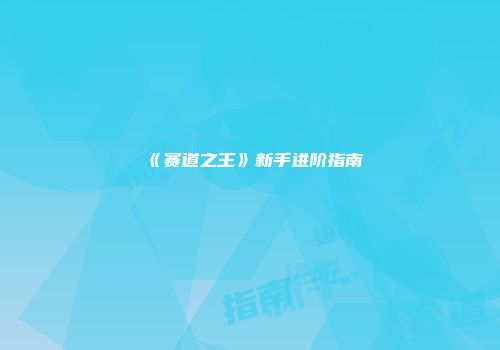 《赛道之王》新手进阶指南