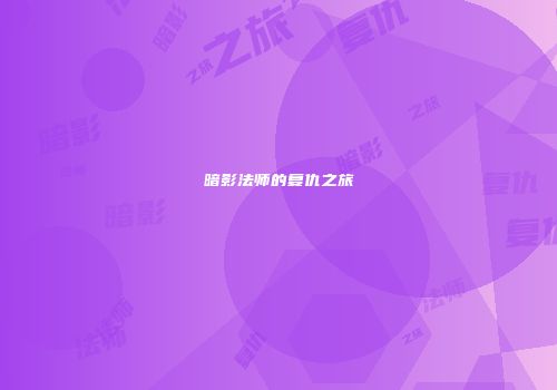 暗影法师的复仇之旅