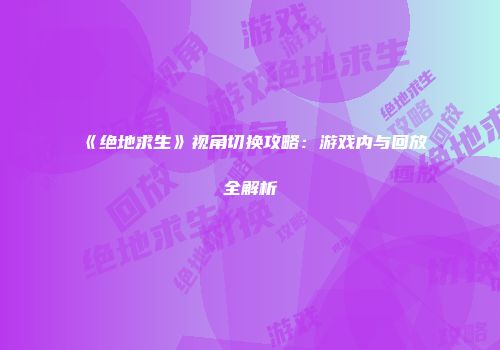 《绝地求生》视角切换攻略：游戏内与回放全解析