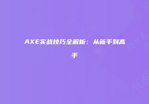 AXE实战技巧全解析：从新手到高手