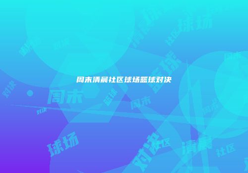 周末清晨社区球场篮球对决