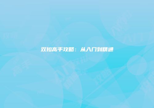 双扣高手攻略:从入门到精通