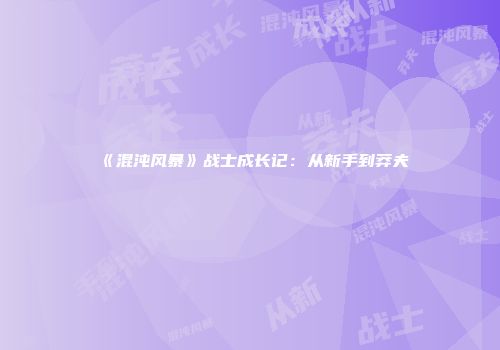 《混沌风暴》战士成长记:从新手到莽夫