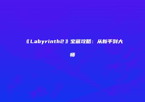 《Labyrinth2》宝藏攻略：从新手到大师